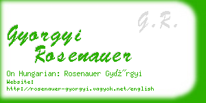 gyorgyi rosenauer business card